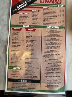 Menu photo 4 Pizzeria Bocce Cottonwood, AZ Menu photo 4 Pizzeria Bocce Cottonwood, AZ