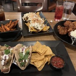 Midland Brewing Company - Sweet potato fries, Pulled Pork nachos, fish and chips, carnitas tacos