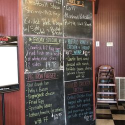Babineaux's Cafe - The daily specials. If you see the grilled pork ribeye there you best get it I guarantee.