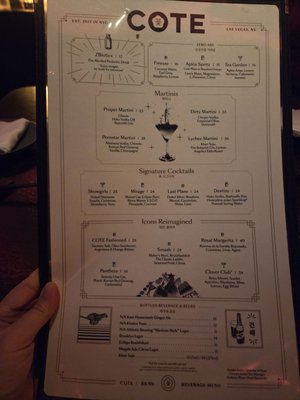 Menu photo 1 Cote Las Vegas, NV Menu photo 1 Cote Las Vegas, NV