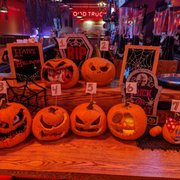 Photo of Bowlero North Scottsdale - Phoenix, AZ, United States. Pumpkins carving contest, each made by their staff