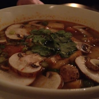 Tangerine Thai - Tom Yum Soup with fried tofu - Thai Near Me - Seattle, Washington