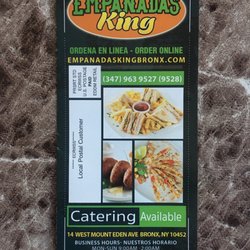Empanadas king - Menu as of Oct. 2018