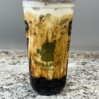 Bobapop Tea Bar - Brown Sugar Latte (Boba Included) - Bubble Tea Near Me - Costa Mesa, California