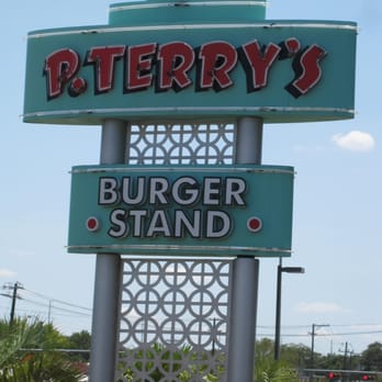 P. Terry's Burger Stand - the signboard (looking south) - Burgers Near Me - Austin, Texas