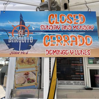 El Barquito - a sign for a restaurant - Food Trucks Near Me - Tucson, Arizona