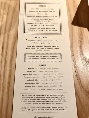 Menu photo 2 Bar 'Cino Westwood Westwood, MA Menu photo 2 Bar 'Cino Westwood Westwood, MA