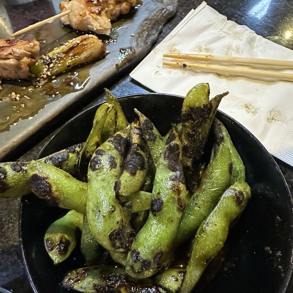 Kimura - Edamame & Yakitori (2 Pieces) - Ramen Near Me - San Antonio, Texas