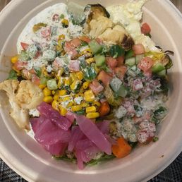 Make your own bowl. I chose to make a veggie bowl. Make your own bowl. I chose to make a veggie bowl.