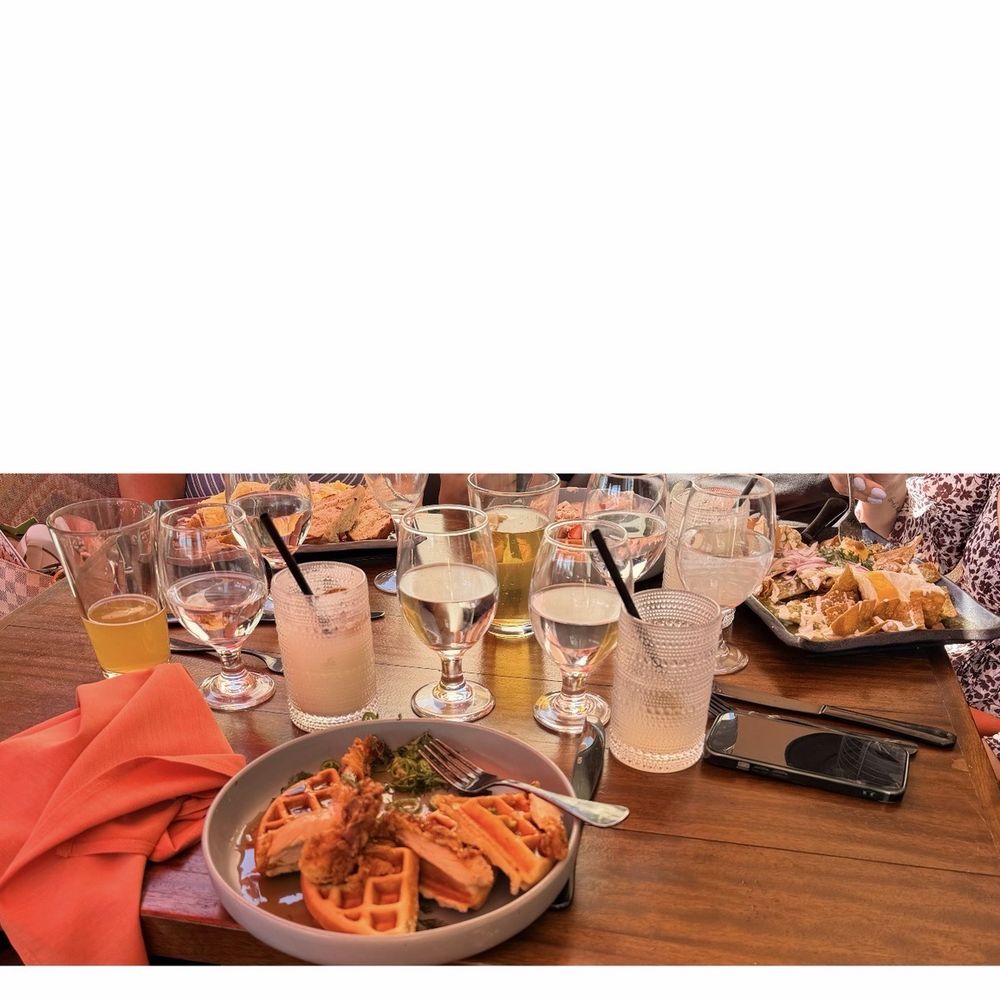 Durango Cocina & Rooftop - This is the 233 timestamp of only three out of six plates, including the chicken strip, cut into pieces on top of my waffle - Latin American Near Me - Rancho Cucamonga, California