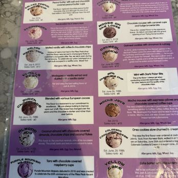 Josh & John's - Flavor descriptions - Ice Cream & Frozen Yogurt Near Me - Colorado Springs, Colorado