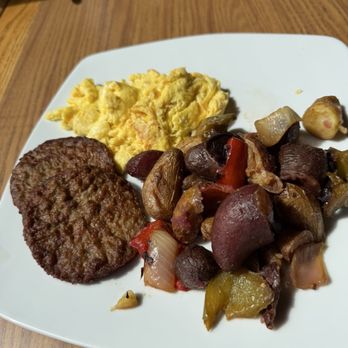 Canyon Cowboy - Sausage, eggs and potatoes - Steakhouses Near Me - Canyon Lake, California Canyon Cowboy - Sausage, eggs and potatoes - Steakhouses Near Me - Canyon Lake, California