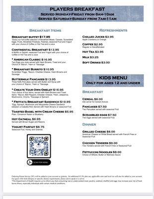 Menu photo 2 Players Restaurant Pleasanton, CA