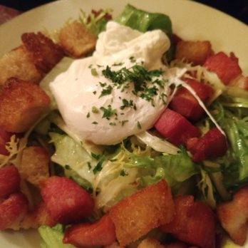 Le Bouchon - The poached eggs on top of this salad was unbelievable! - French Near Me - Chicago, Illinois Le Bouchon - The poached eggs on top of this salad was unbelievable! - French Near Me - Chicago, Illinois