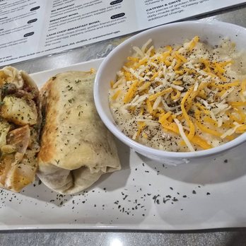 No Fork Restaurant- Beachwood - Wake and bake burrito and cheesy grits - American Near Me - Beachwood, Ohio No Fork Restaurant- Beachwood - Wake and bake burrito and cheesy grits - American Near Me - Beachwood, Ohio