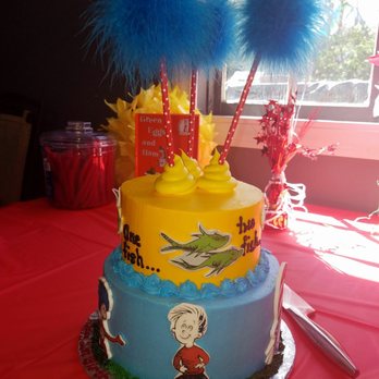 Sorella's Cake Studio - My twins 1st bday cake, Dr Suess themed! I showed them what I wanted and they made it happen, the cake was so cute and tasted amazinggg!!! - Custom Cakes Near Me - Livonia, Michigan Sorella's Cake Studio - My twins 1st bday cake, Dr Suess themed! I showed them what I wanted and they made it happen, the cake was so cute and tasted amazinggg!!! - Custom Cakes Near Me - Livonia, Michigan