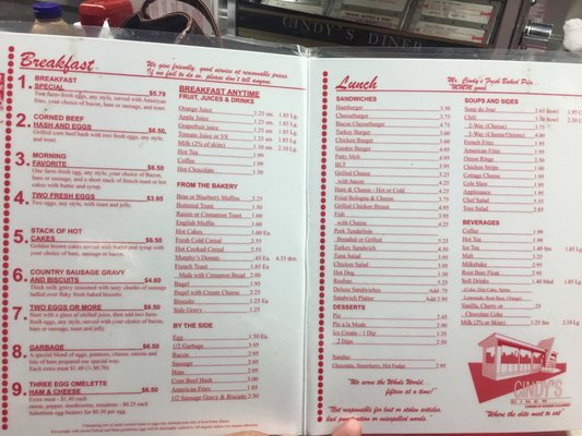 Menu photo 8 Cindy's Diner Fort Wayne, IN