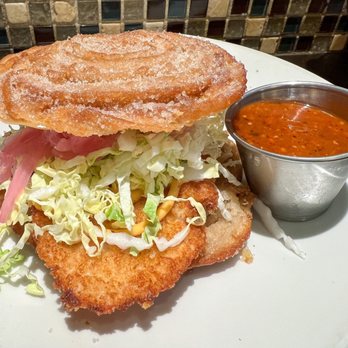 Xoco - Spicy Churro Chicken Sandwich - Mexican Near Me - Chicago, Illinois Xoco - Spicy Churro Chicken Sandwich - Mexican Near Me - Chicago, Illinois