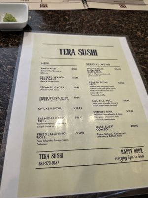 Menu photo 3 Tera sushi Corona, CA Menu photo 3 Tera sushi Corona, CA