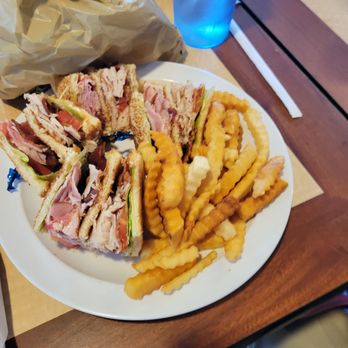 Angie's Cafe - Club sandwich with fries - American Near Me - Jeffersonville, Indiana