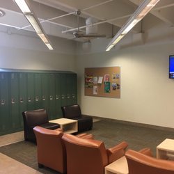 Lounge in men's locker room