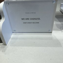 cashless, they only take card cashless, they only take card
