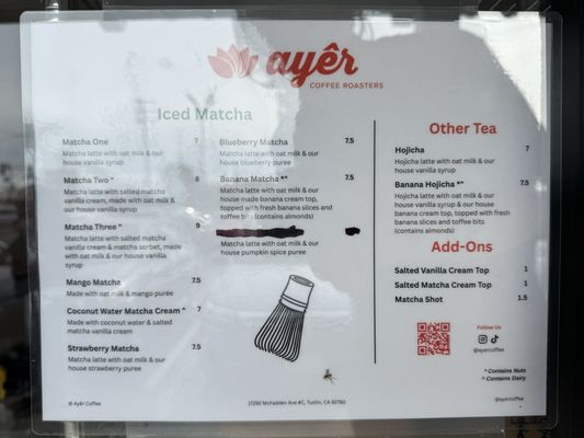 Menu photo 8 Ayer Coffee Tustin, CA