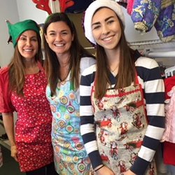 Birthline of San Diego County - Volunteers getting into the Christmas spirit with funky hats!