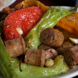 First and Last Tavern Hartford - #12 Italian Sausage and Peppers w/Side of Shells
