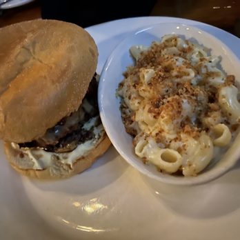 La Jolla - THE LA JOLLA BURGER. Must have! (ground beef, duck & elk, gruyere cheese, caramelized onions in port wine, roasted garlic aioli) - New American Near Me - Montgomery, Alabama La Jolla - THE LA JOLLA BURGER. Must have! (ground beef, duck & elk, gruyere cheese, caramelized onions in port wine, roasted garlic aioli) - New American Near Me - Montgomery, Alabama