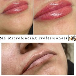 MK Microblading Professionals - Lip blushing , client had thin , pale lips, just added some color to achieve fuller , more youthful look.