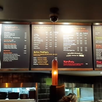 Nando's Peri-Peri - Inside store menu - Portuguese Near Me - Surrey, British Columbia Nando's Peri-Peri - Inside store menu - Portuguese Near Me - Surrey, British Columbia
