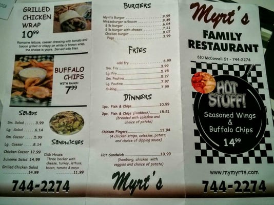 Menu photo 2 Myrts Mattawa, ON