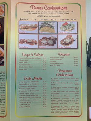 Menu photo 1 El Canon Mexican Restaurant Greenfield, OH