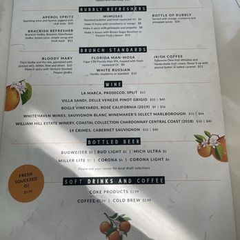 Orange Blossoms - Jax - Menu - New American Near Me - Jacksonville, Florida