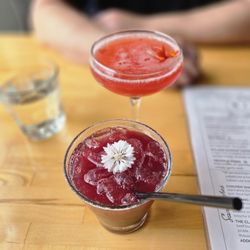 Solana Beach Kitchen - Flowers for Baby and Bourbon Banger. Delicious cocktails.