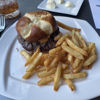 Zinc - Burger with fries - New American Near Me - Omaha, Nebraska Zinc - Burger with fries - New American Near Me - Omaha, Nebraska