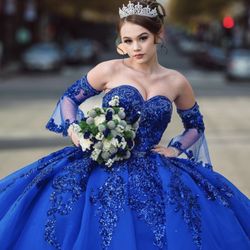 La Elegante Boutique - Royal blue quince dress