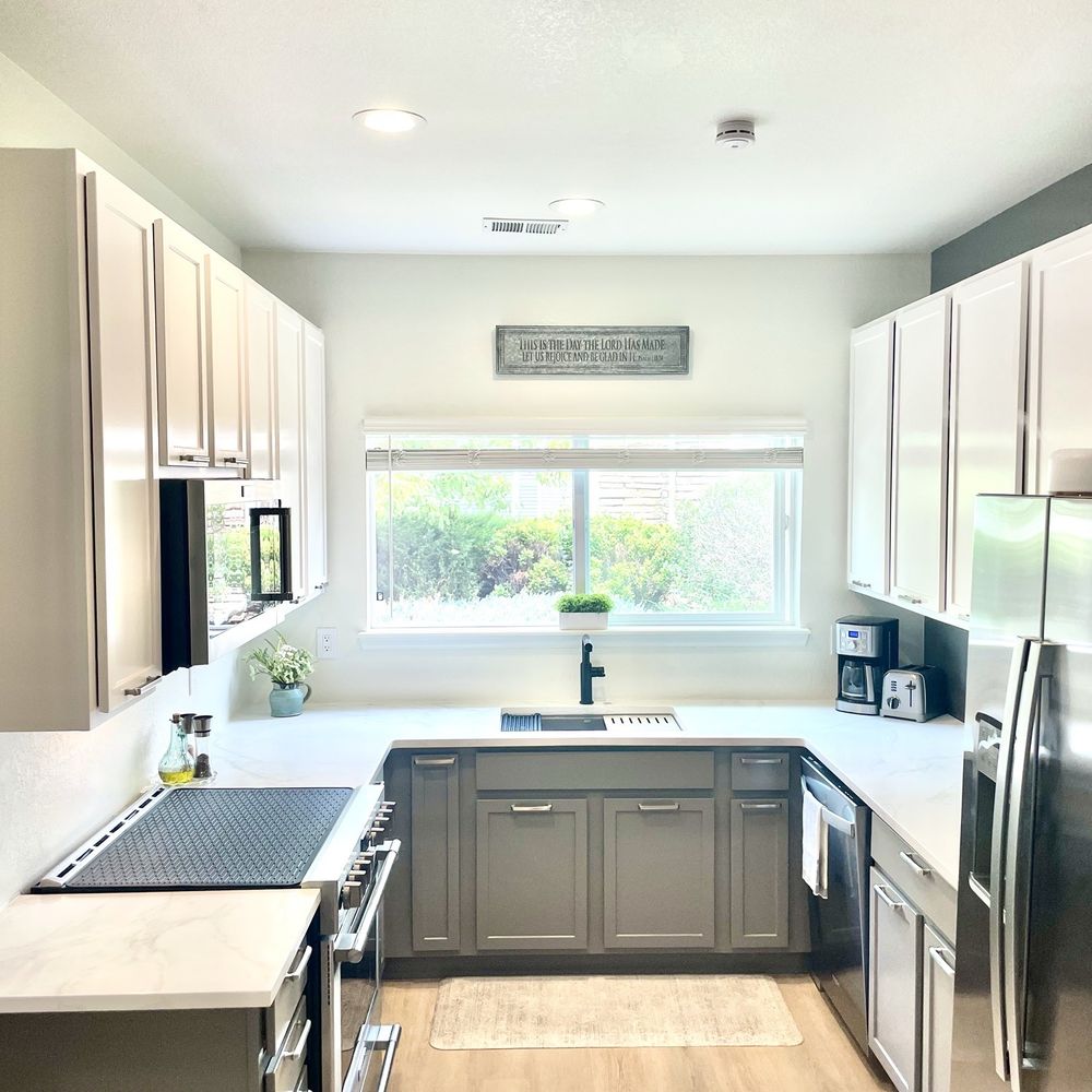A1 Painting & Carpentry - Kitchen cabinets painted and touched up the walls. Eric's guys did a meticulous job! - Painters Near Me A1 Painting & Carpentry - Kitchen cabinets painted and touched up the walls. Eric's guys did a meticulous job! - Painters Near Me