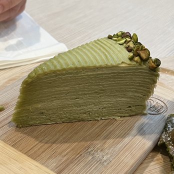 UC Dessert - Pistachio Crepe Cake | IG: @tffny.eats - Desserts Near Me - Oakland, California UC Dessert - Pistachio Crepe Cake | IG: @tffny.eats - Desserts Near Me - Oakland, California