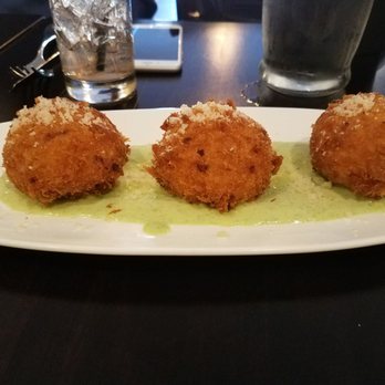 la Padella - Arancini on sweet pea puree - Italian Near Me - Media, Pennsylvania