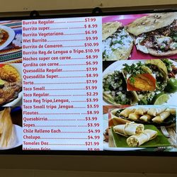 Garcia's Market - Menu