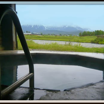 Adventure Sun Valley - Hot Springs soaking pool, Salmon River in background. - Rafting/Kayaking Near Me - Salmon, Idaho