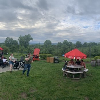Angry Orchard Cider House - Panoramic view on the bottom floor note that they have stations where you can pick a game or you can sit by the fire pit - Cideries Near Me - Walden, New York Angry Orchard Cider House - Panoramic view on the bottom floor note that they have stations where you can pick a game or you can sit by the fire pit - Cideries Near Me - Walden, New York