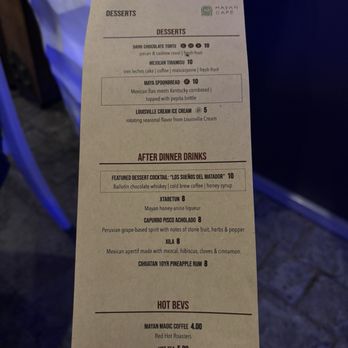 Mayan Cafe - Dessert Menu - Latin American Near Me - Louisville, Kentucky Mayan Cafe - Dessert Menu - Latin American Near Me - Louisville, Kentucky