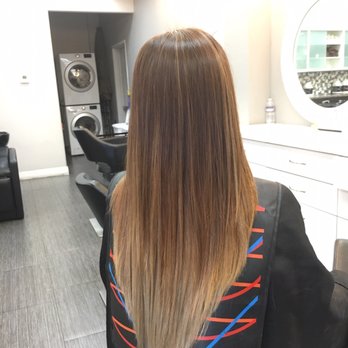Yashi - Pictures dont do this color justice. Ash blonde balayage. Love the V cut in the back! - Hair Salons Near Me - Westminster, California Yashi - Pictures dont do this color justice. Ash blonde balayage. Love the V cut in the back! - Hair Salons Near Me - Westminster, California