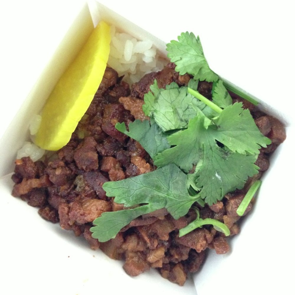 Facing East - Stewed pork over rice all day err day. Could eat this every day! Only $4 - Chinese Near Me - Bellevue, Washington