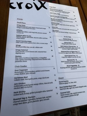 Menu photo 1 Croix Rooftop Washington, DC, DC