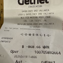 Gecko Rent A Car - Fraudulent gas receipt