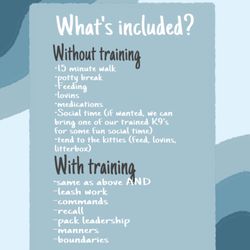 Empowered K9’s - Pet sitting info